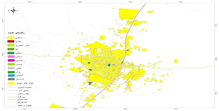 نقشه شیپ فایل (GIS) شهر بسطام 1404 + عکس با کیفیت
