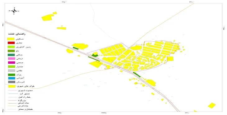 نقشه شیپ فایل (GIS) شهر زرینه 1404 + عکس با کیفیت
