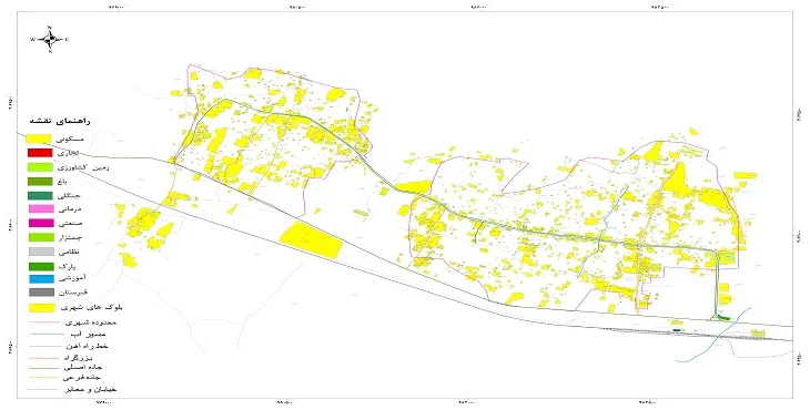 نقشه شیپ فایل (GIS) شهر فین 1405 + عکس با کیفیت