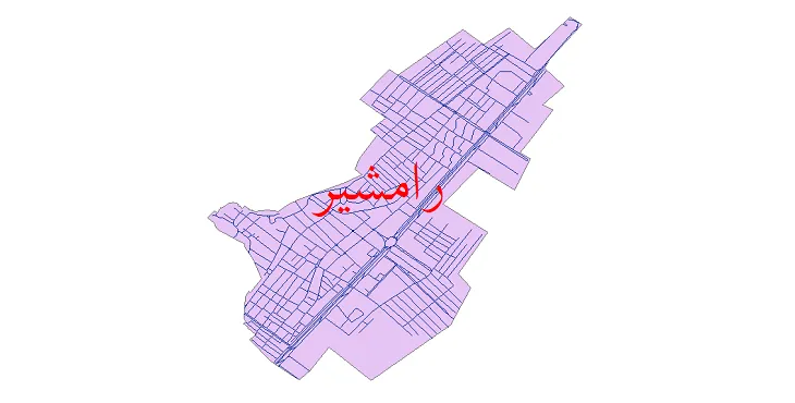 دانلود نقشه شیپ فایل شبکه معابر شهر رامشیر