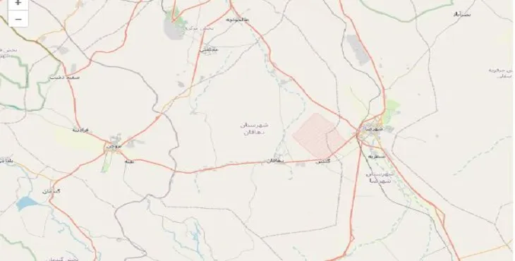 دانلود نقشه شهرستان دهاقان + pdf با کیفیت بالا