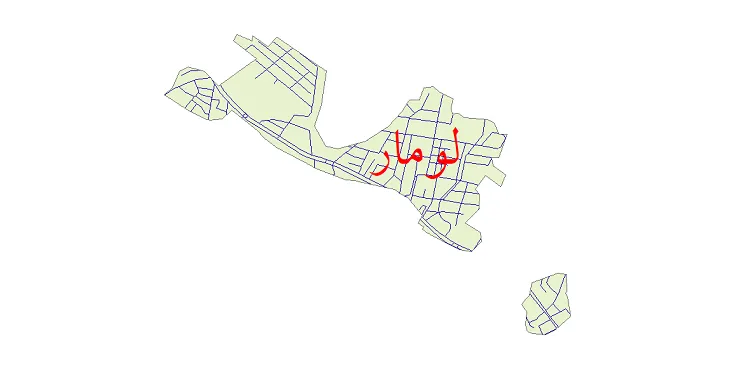 دانلود نقشه شیپ فایل شبکه معابر شهر لومار