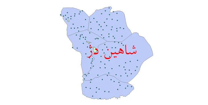 دانلود نقشه شیپ فایل (GIS) تقسیمات سیاسی شهرستان شاهین دژ سال 1400