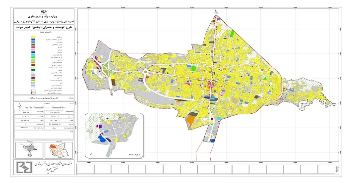 دانلود نقشه کاربری اراضی شهر مرند | وضع موجود+پیشنهادی