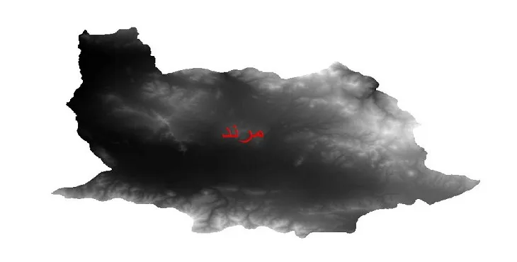 دانلود نقشه دم (DEM) شهرستان مرند | دقت 30 متر