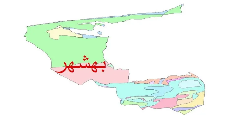 نقشه شیپ فایل (GIS) زمین‌ شناسی شهرستان بهشهر