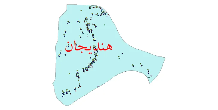 دانلود نقشه شیپ فایل جمعیت نقاط شهری و روستایی شهرستان هندیجان از سال 1335 تا 1395