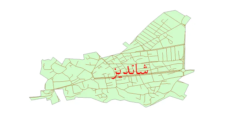 دانلود نقشه شیپ فایل شبکه معابر شهر شاندیز