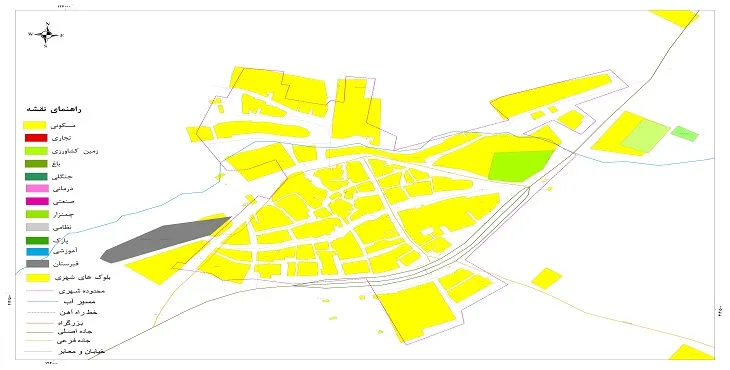 نقشه شیپ فایل (GIS) شهر نظرکهریزی 1404 + عکس با کیفیت