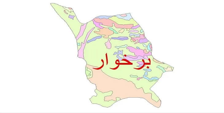 نقشه شیپ فایل (GIS) زمین‌ شناسی شهرستان برخوار