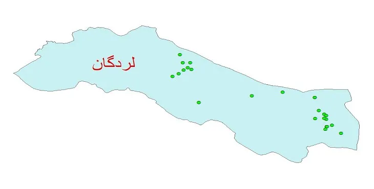 دانلود نقشه شیپ فایل کیفیت آب چاه های شهرستان لردگان