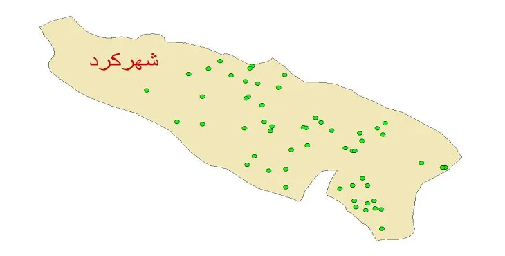 دانلود نقشه شیپ فایل کیفیت آب چاه های شهرستان شهرکرد
