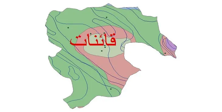 نقشه شیپ فایل اقلیمشناسی شهرستان قائنات + 7 لایه اقلیمی