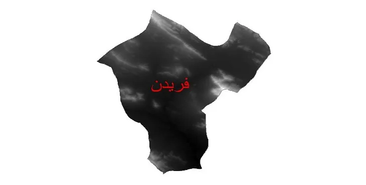 دانلود نقشه دم (DEM) شهرستان فریدن | دقت 30 متر