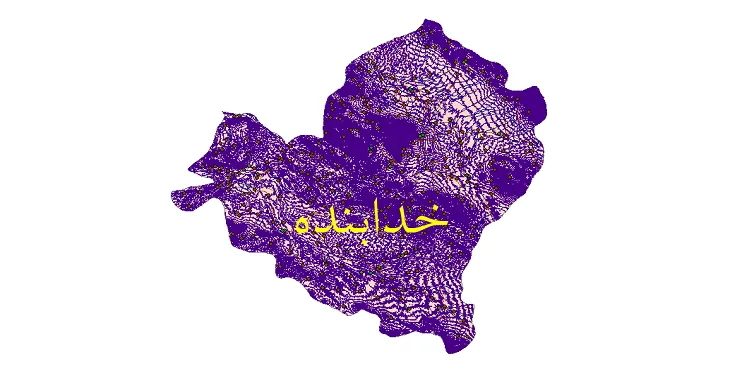 دانلود نقشه های شیپ فایل شهرستان خدابنده + کاملترین لایه GIS