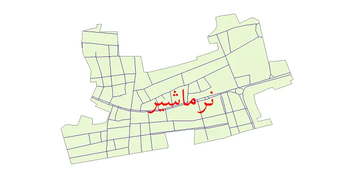 دانلود نقشه شیپ فایل شبکه معابر شهر نرماشیر