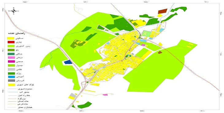 نقشه شیپ فایل (GIS) شهر قطب آباد 1404 + عکس با کیفیت