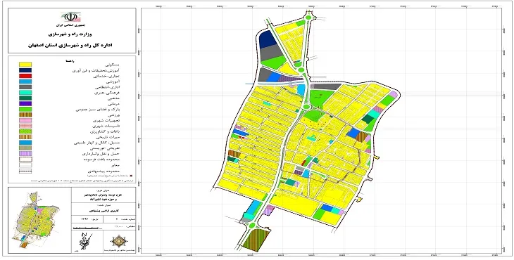 دانلود نقشه کاربری اراضی شهر شاپورآباد | وضع موجود+پیشنهادی