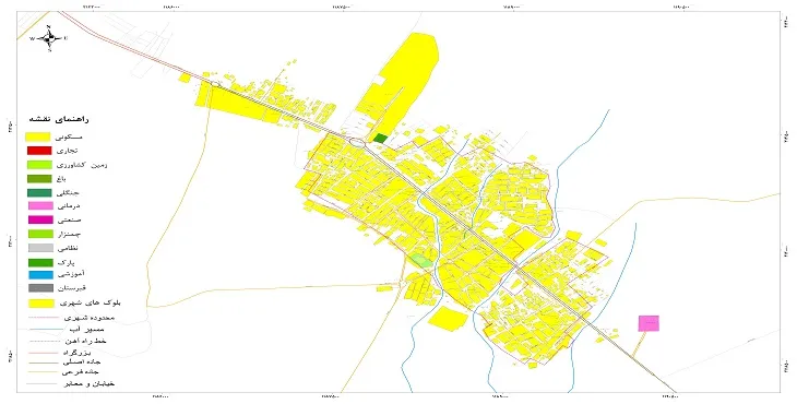 نقشه شیپ فایل (GIS) شهر رودبار جنوب 1404 + عکس با کیفیت