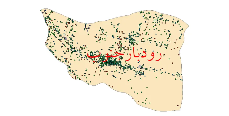 دانلود نقشه شیپ فایل جمعیت نقاط شهری و روستایی شهرستان رودبار جنوب از سال 1335 تا 1395