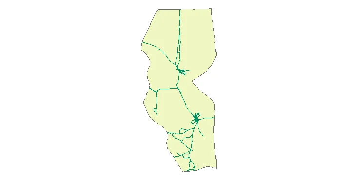جدیدترین نقشه شیپ فایل راه های شهرستان خاتم + PDF