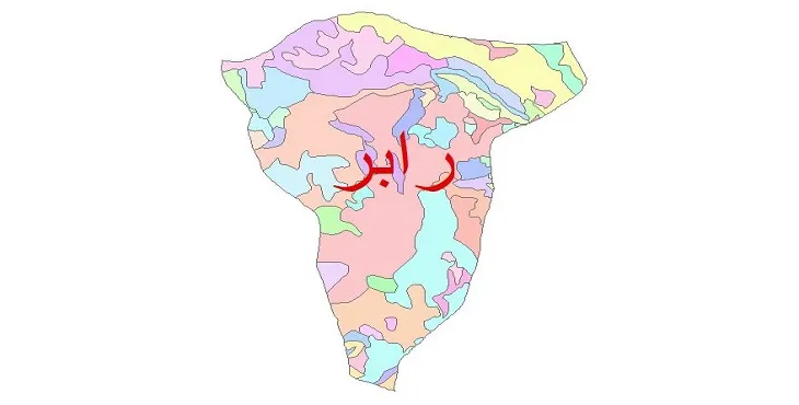 نقشه شیپ فایل (GIS) زمین‌ شناسی شهرستان رابر