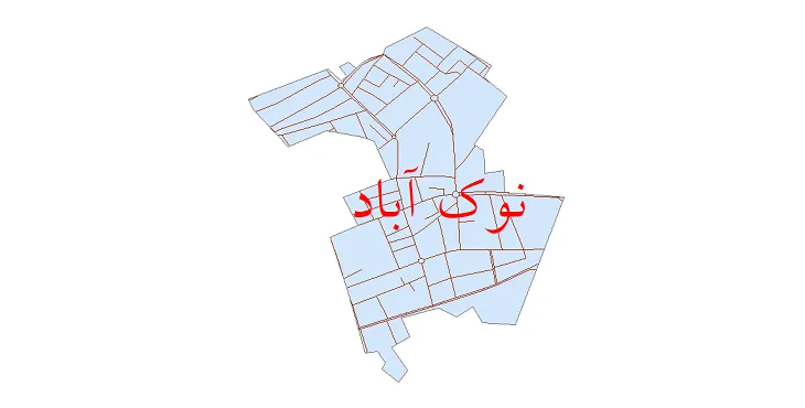 دانلود نقشه شیپ فایل شبکه معابر شهر نوک آباد