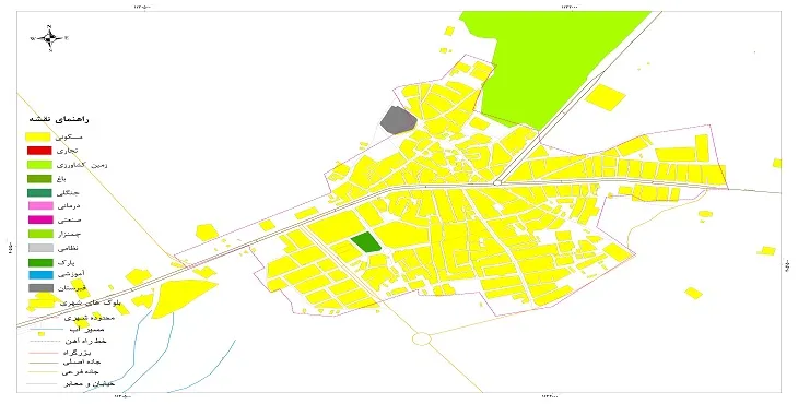نقشه شیپ فایل (GIS) شهر سلطان آباد خوشاب 1404 + عکس با کیفیت