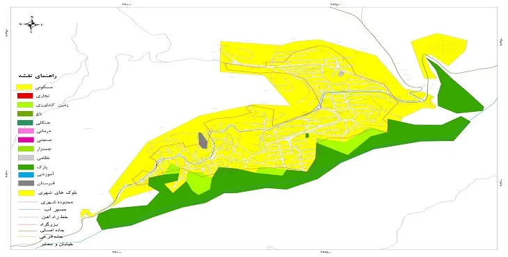 نقشه شیپ فایل (GIS) شهر جیرنده 1405 + عکس با کیفیت