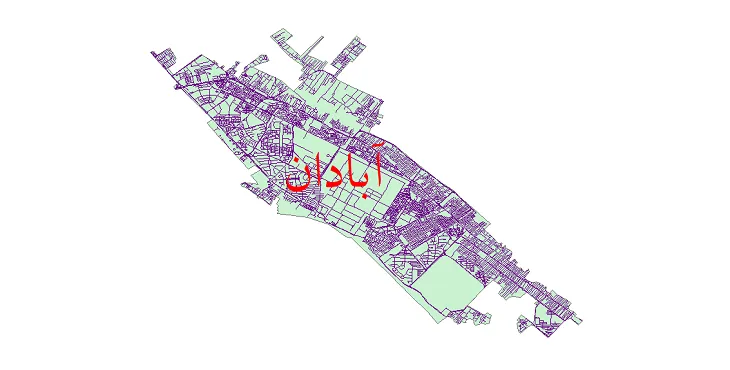 دانلود نقشه شیپ فایل شبکه معابر شهر آبادان