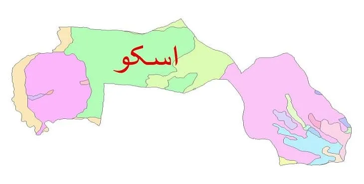 نقشه شیپ فایل (GIS) زمین شناسی شهرستان اسکو