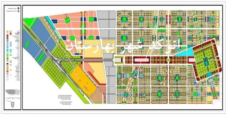 دانلود نقشه اتوکد (Autocad) شهر بهارستان