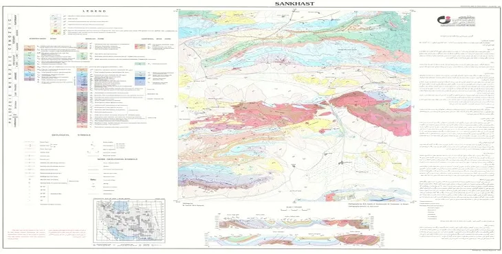 نقشه زمین‌ شناسی محدوده شهری سنخواست + تصویر با کیفیت بالا