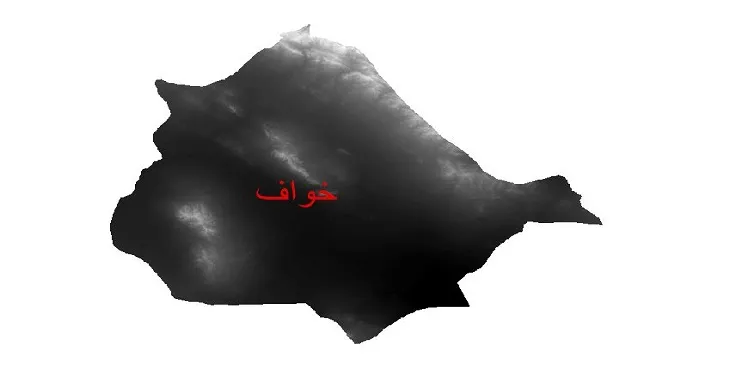 دانلود نقشه دم (DEM) شهرستان خواف | دقت 30 متر