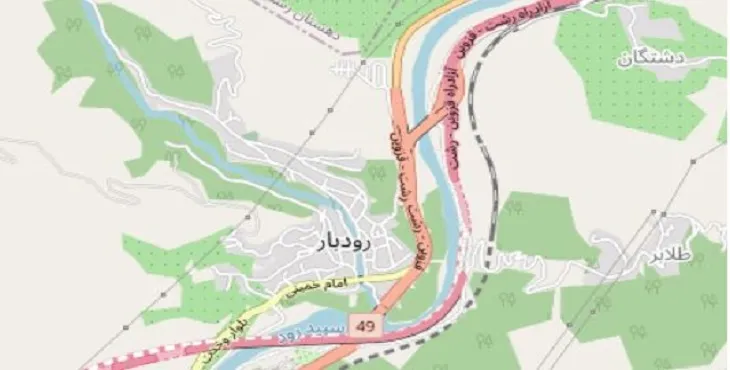 دانلود نقشه شهر رودبار + pdf با کیفیت بالا