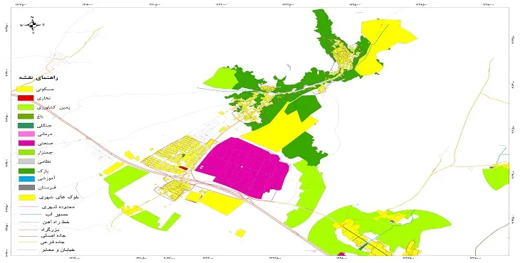 نقشه شیپ فایل (GIS) شهر خرو 1404 + عکس با کیفیت