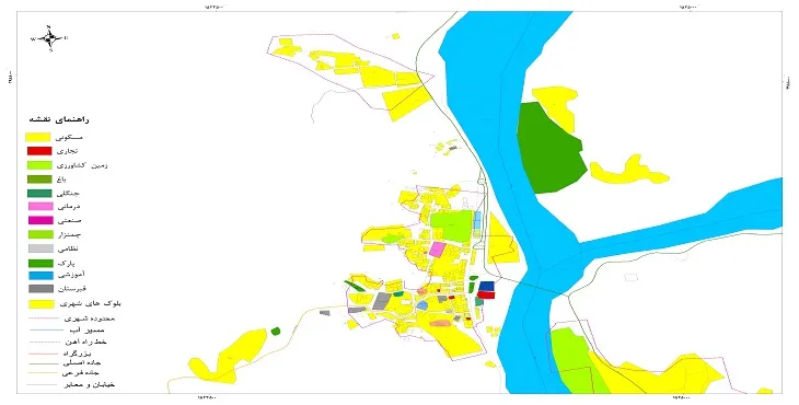 نقشه شیپ فایل (GIS) شهر سرباز 1404 + عکس با کیفیت