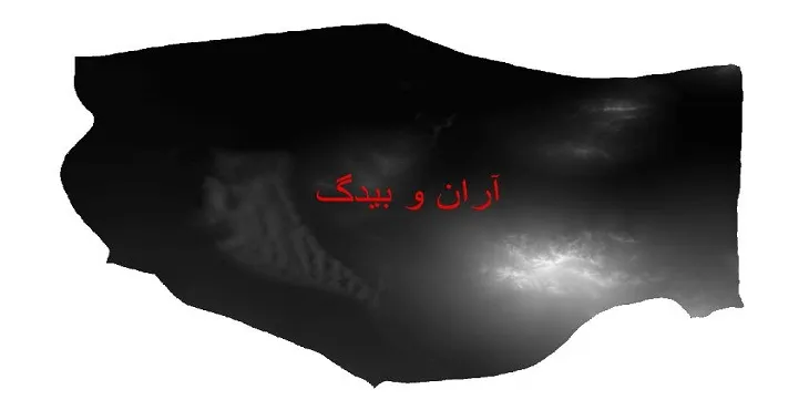 دانلود نقشه دم (DEM) شهرستان آران و بیدگل | دقت 30 متر