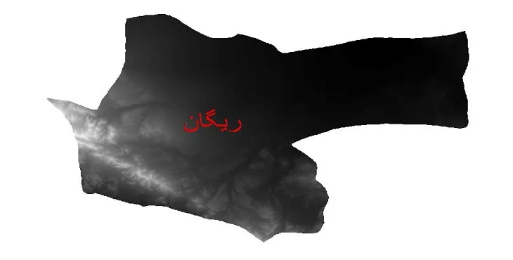 دانلود نقشه دم (DEM) شهرستان ریگان | دقت 30 متر