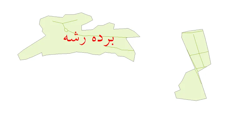 دانلود نقشه شیپ فایل شبکه معابر شهر برده رشه