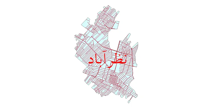دانلود نقشه شیپ فایل شبکه معابر شهر نظرآباد
