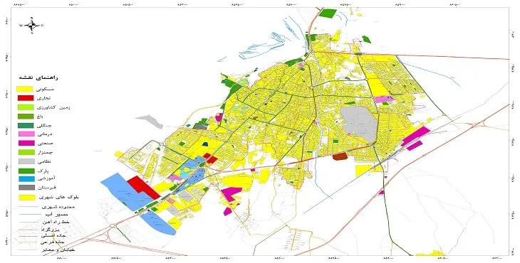 نقشه شیپ فایل (GIS) شهر شاهرود 1404 + عکس با کیفیت