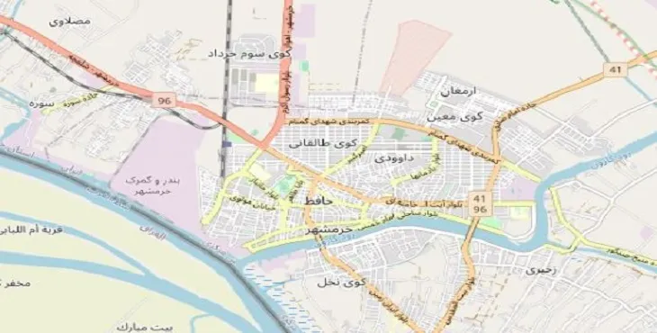 دانلود نقشه شهر خرمشهر + pdf با کیفیت بالا