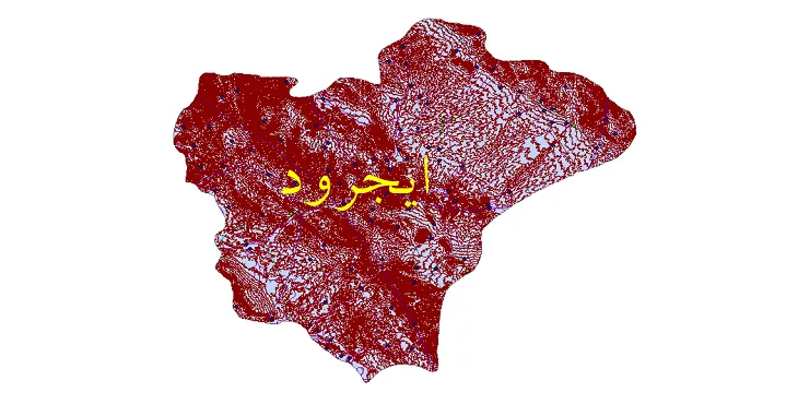 دانلود نقشه های شیپ فایل شهرستان ایجرود + کاملترین لایه GIS