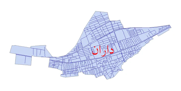 دانلود نقشه شیپ فایل شبکه معابر شهر داران