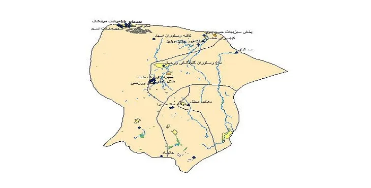 دانلود نقشه های شیپ فایل شهرستان کهک + کاملترین لایه GIS