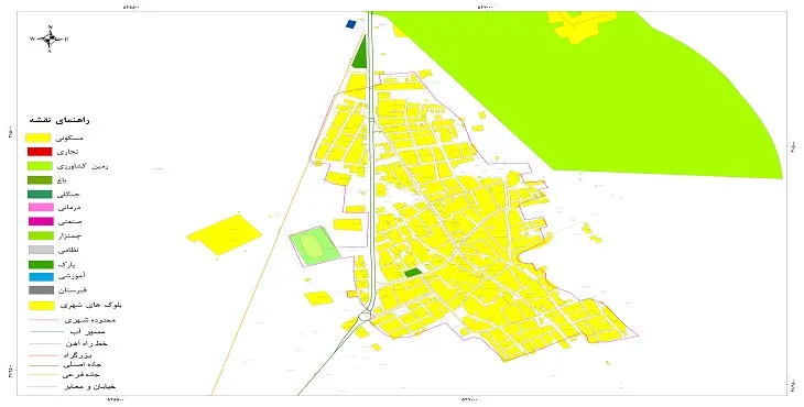 نقشه شیپ فایل (GIS) شهر بردخون 1404 + عکس با کیفیت