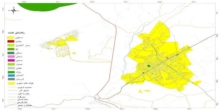 نقشه شیپ فایل (GIS) شهر رضوانشهر 1405 + عکس با کیفیت