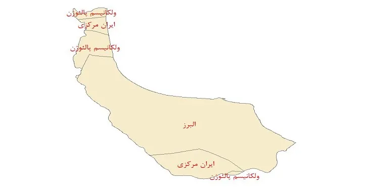 دانلود نقشه شیپ فایل (لایه GIS) ساختار زمین ساختی استان گیلان