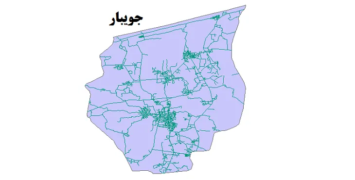 جدیدترین نقشه شیپ فایل راه های شهرستان جویبار + PDF